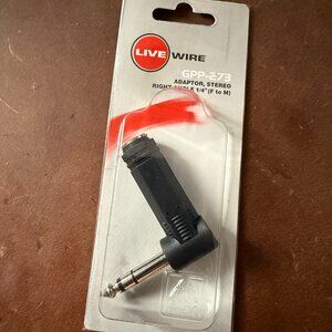 LIVE WIRW  GPP-273 1/4" TRS Female to 1/4" TRS Male Right Angle Adapter
